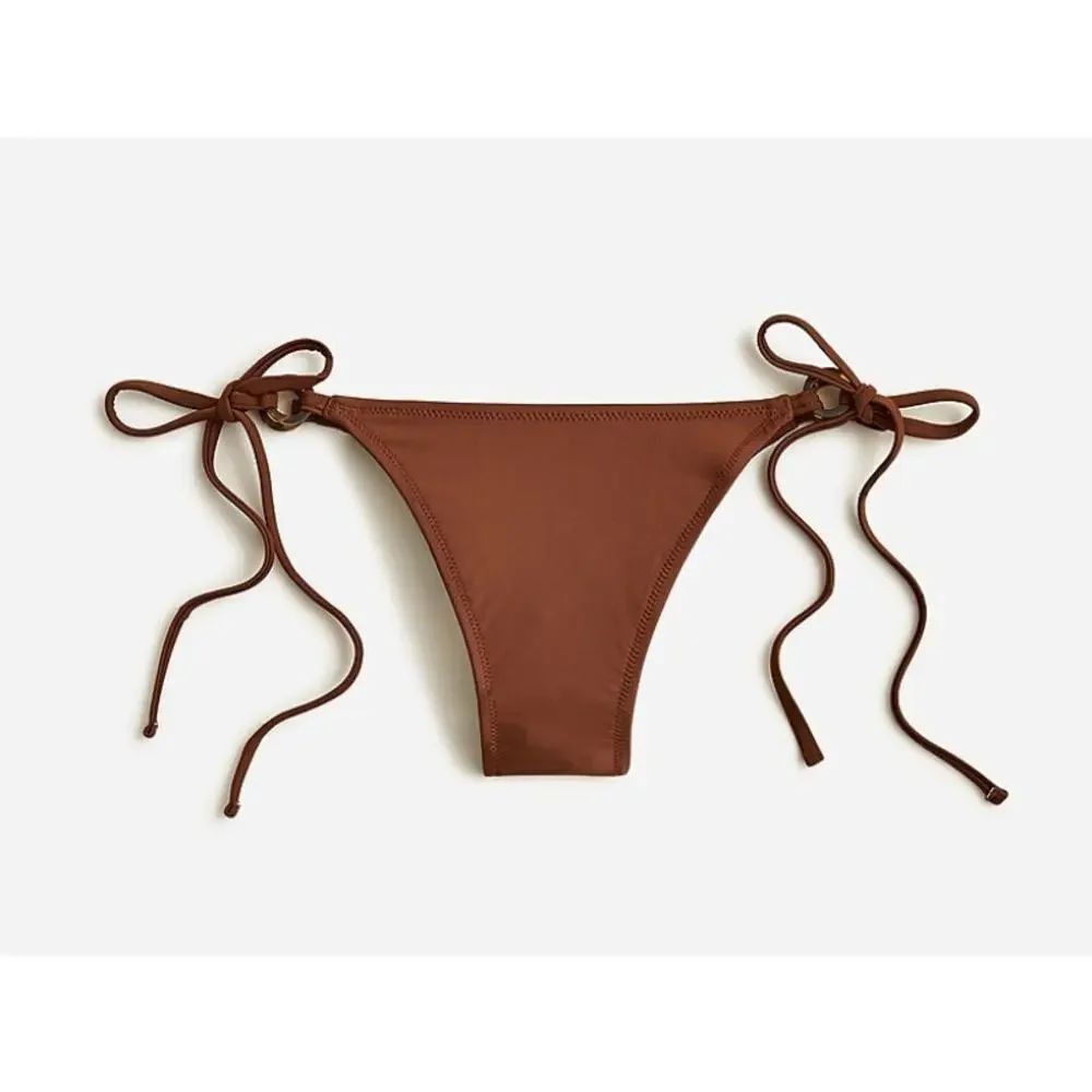 NEW J. Crew Women’s Plus Size 2X O-ring Curved-waist Cheeky String Bikini Bottom